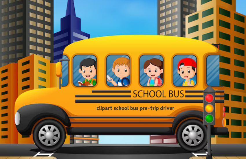 clipart school bus pre-trip driver
