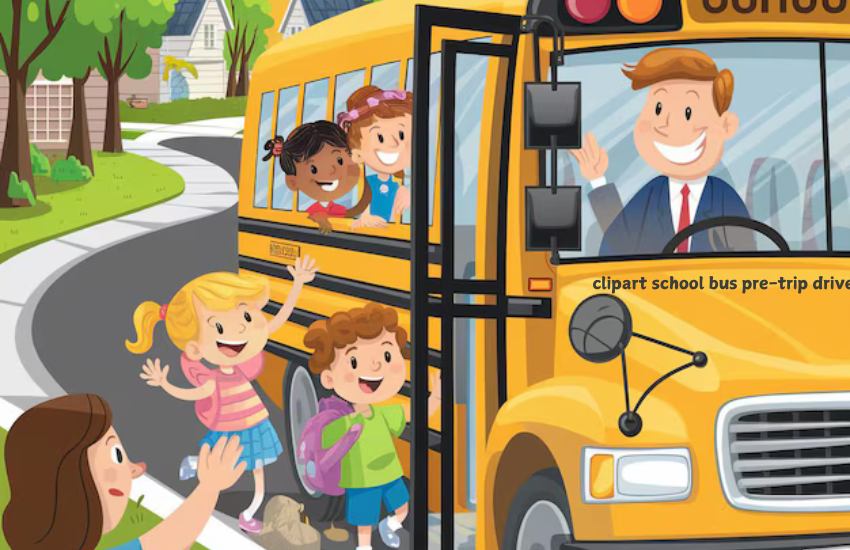 clipart school bus pre-trip driver
